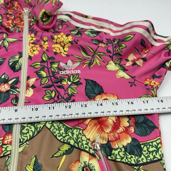 Adidas x FARM Jardineto Track Jacket Floral Firebird Pink Trefoil S Runs Small - Picture 8 of 12